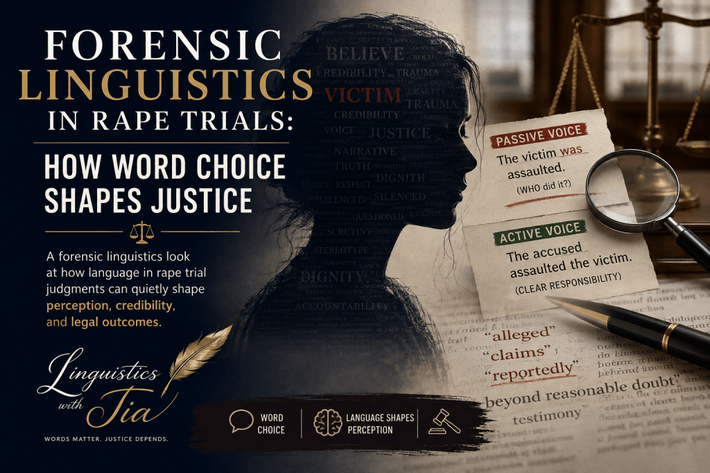 Forensic Linguistics in Rape Trials: How Word Choice Shapes&nbsp;Justice